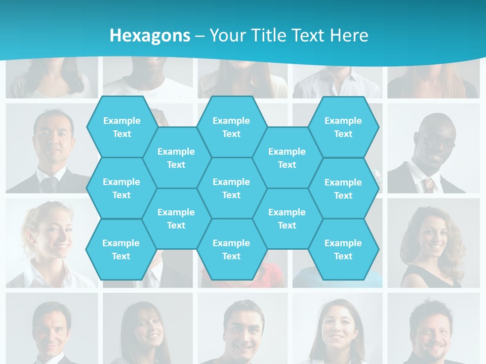 Square Brunette Caucasian PowerPoint Template