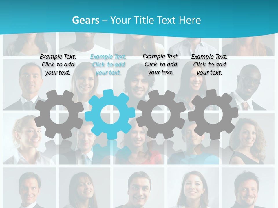 Square Brunette Caucasian PowerPoint Template