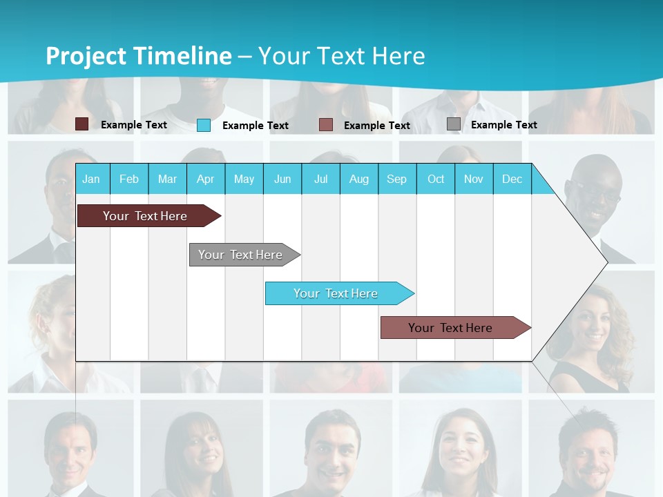 Square Brunette Caucasian PowerPoint Template