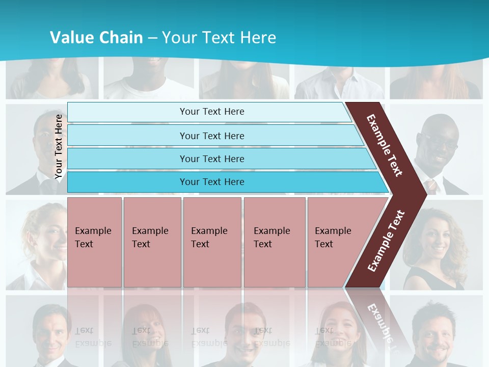 Square Brunette Caucasian PowerPoint Template