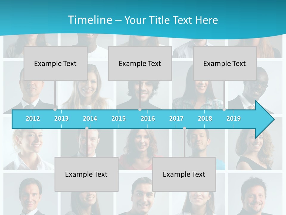 Square Brunette Caucasian PowerPoint Template