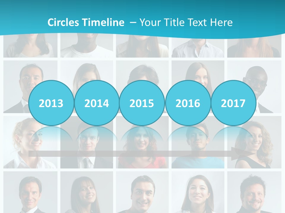 Square Brunette Caucasian PowerPoint Template