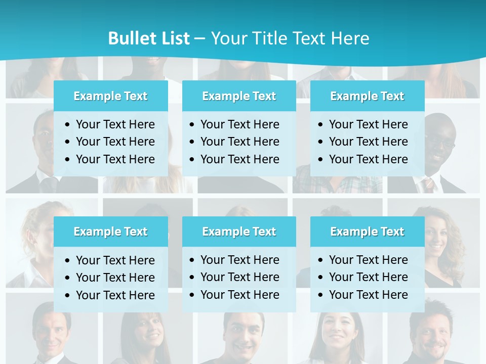 Square Brunette Caucasian PowerPoint Template