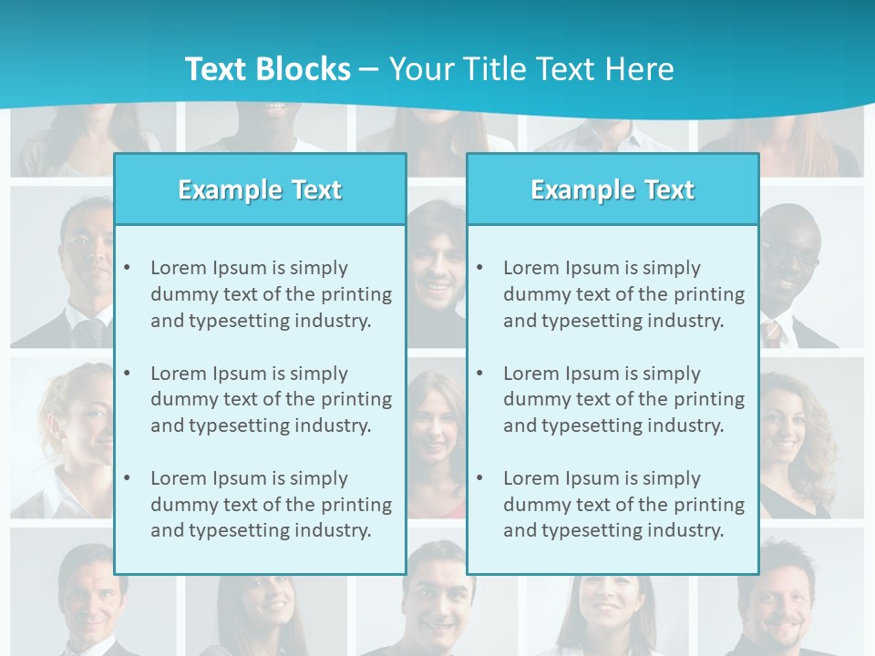 Square Brunette Caucasian PowerPoint Template