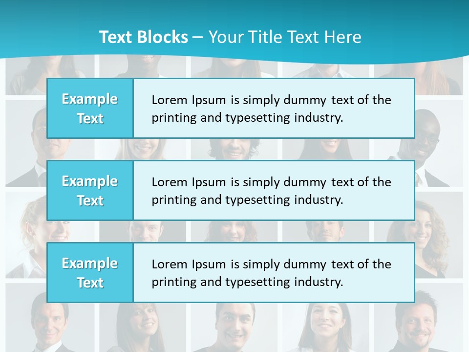 Square Brunette Caucasian PowerPoint Template