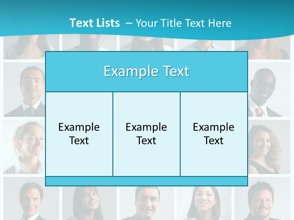 Square Brunette Caucasian PowerPoint Template