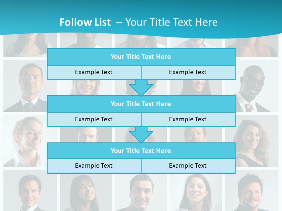 Square Brunette Caucasian PowerPoint Template