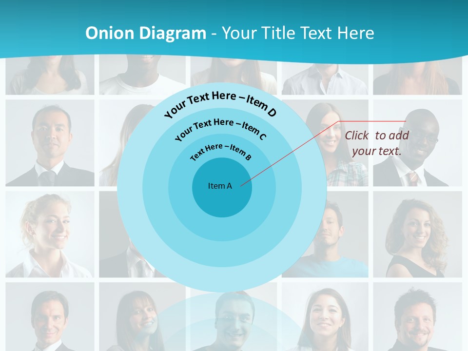 Square Brunette Caucasian PowerPoint Template