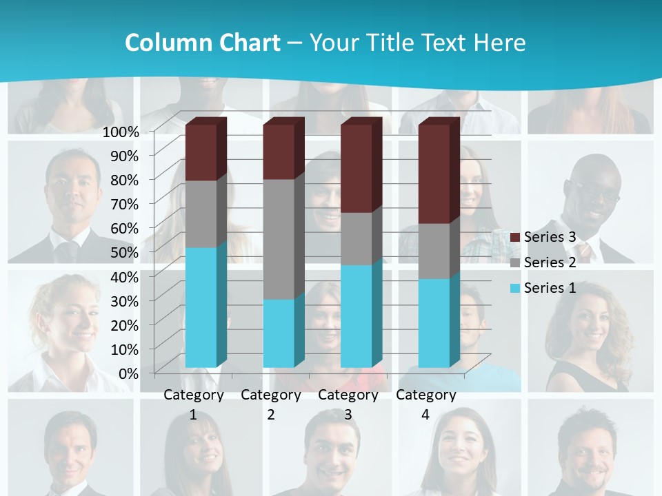 Square Brunette Caucasian PowerPoint Template