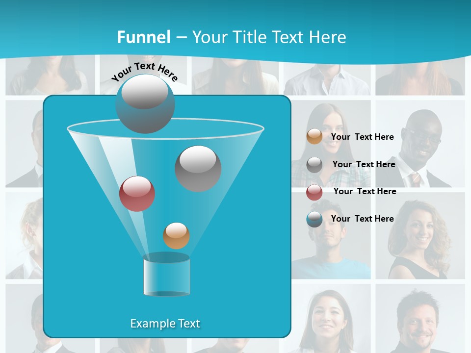 Square Brunette Caucasian PowerPoint Template