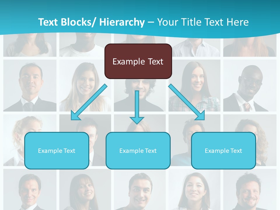 Square Brunette Caucasian PowerPoint Template