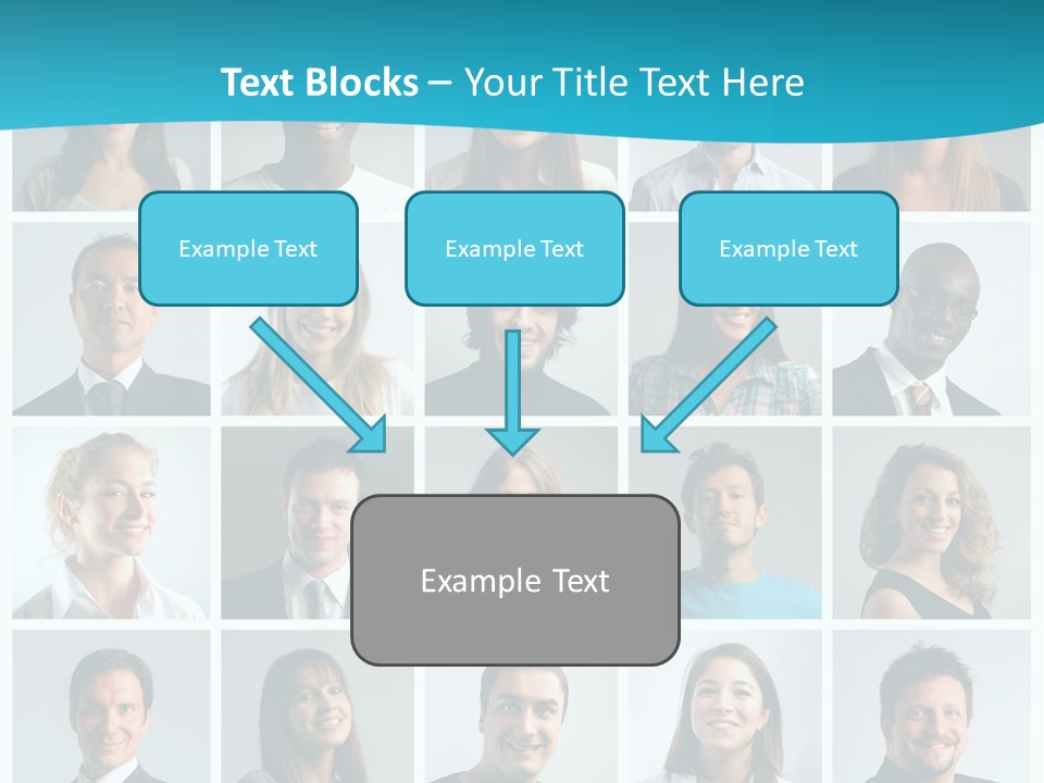 Square Brunette Caucasian PowerPoint Template