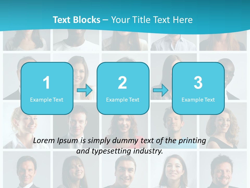 Square Brunette Caucasian PowerPoint Template