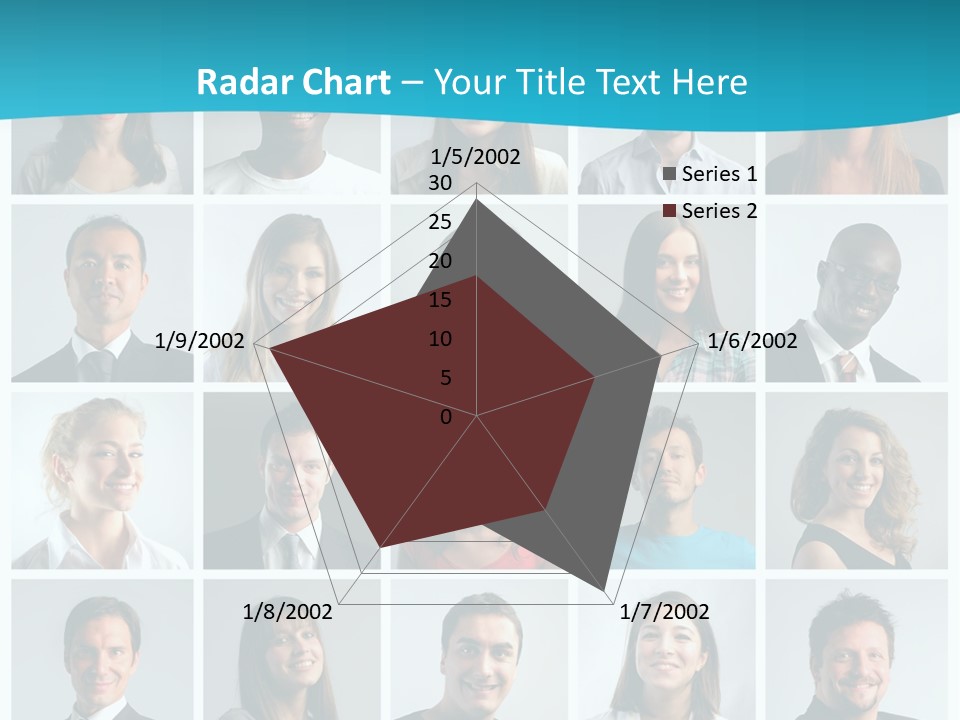 Square Brunette Caucasian PowerPoint Template