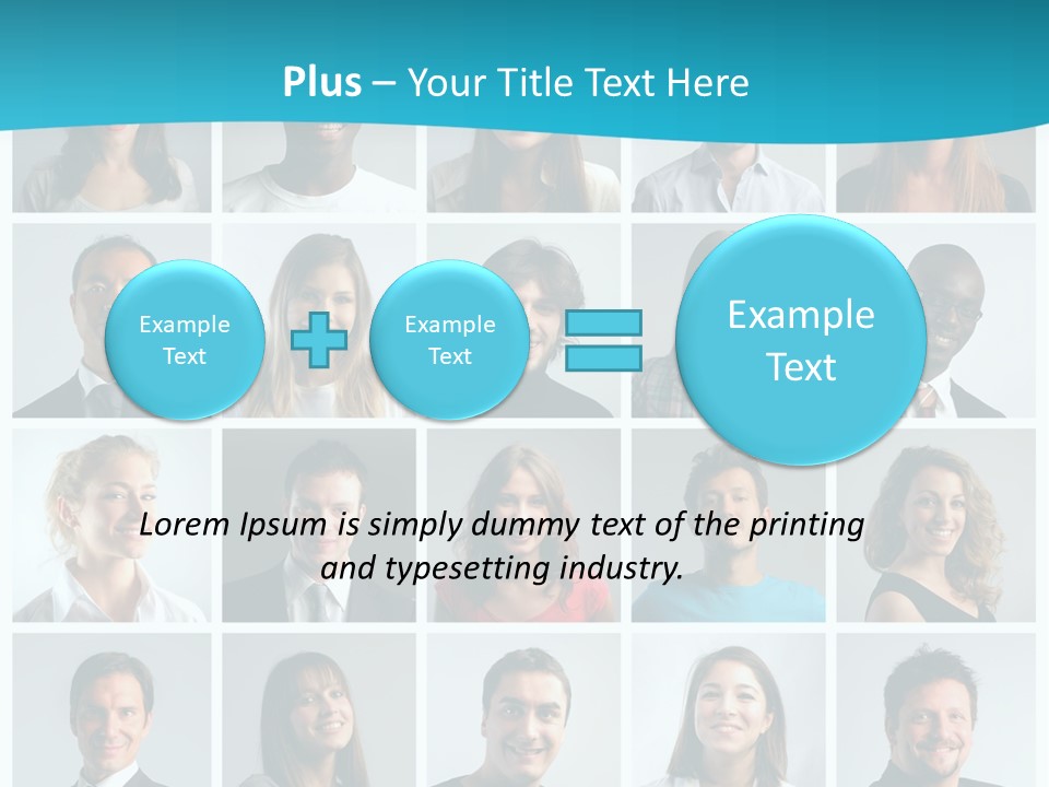 Square Brunette Caucasian PowerPoint Template