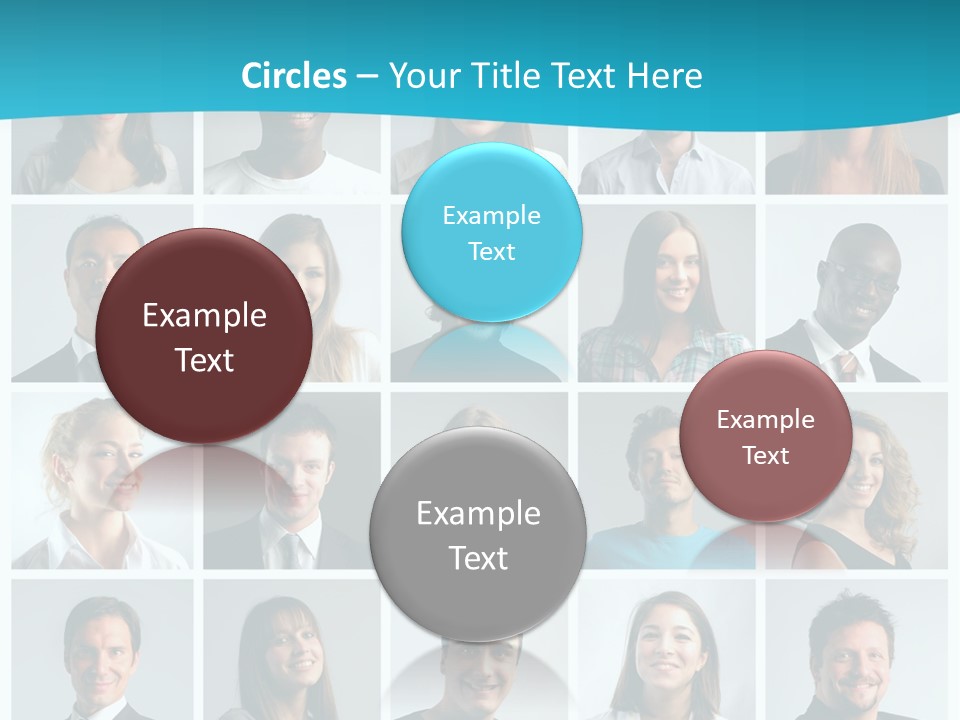 Square Brunette Caucasian PowerPoint Template