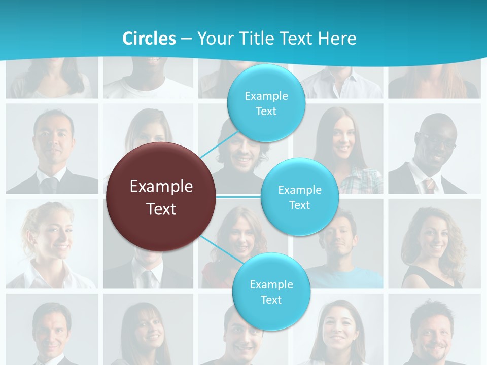 Square Brunette Caucasian PowerPoint Template