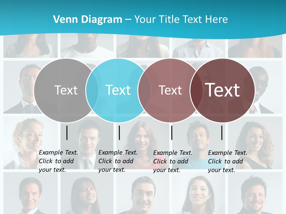 Square Brunette Caucasian PowerPoint Template