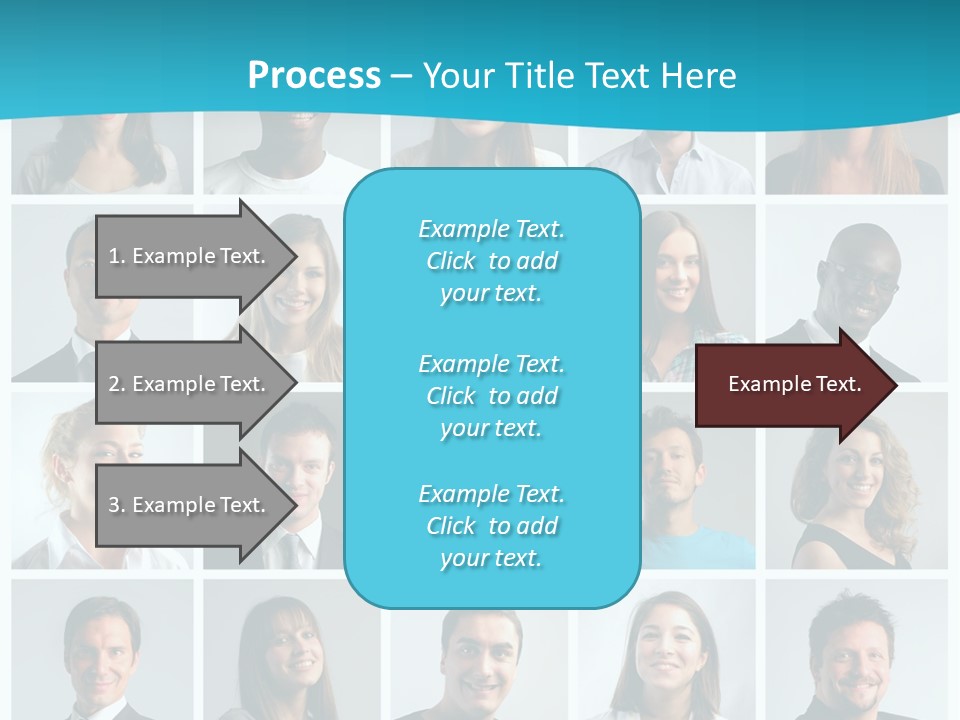 Square Brunette Caucasian PowerPoint Template