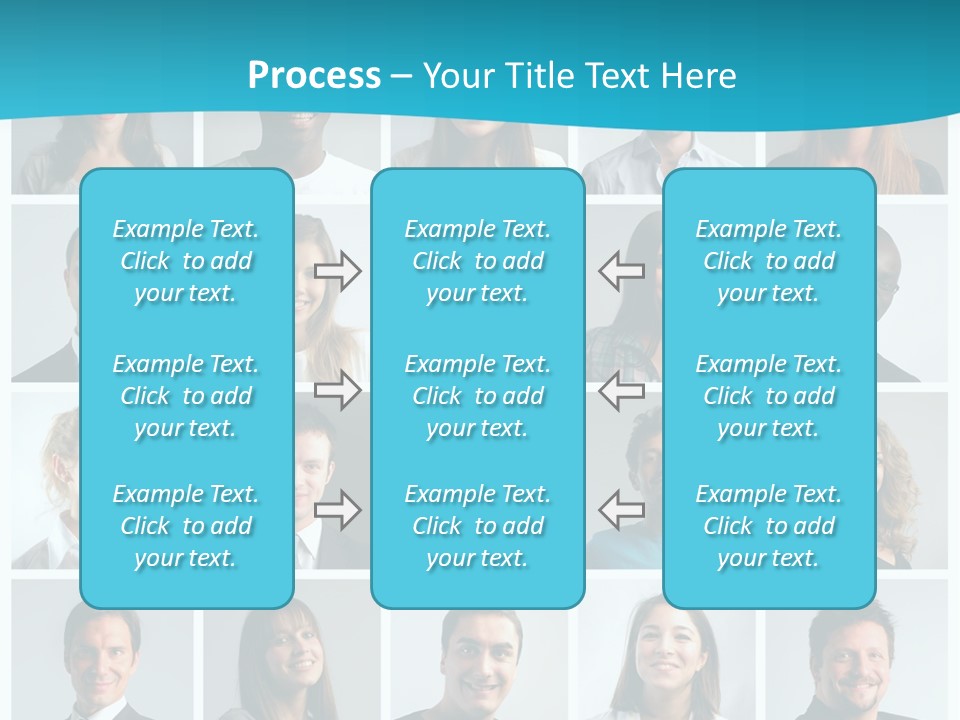 Square Brunette Caucasian PowerPoint Template