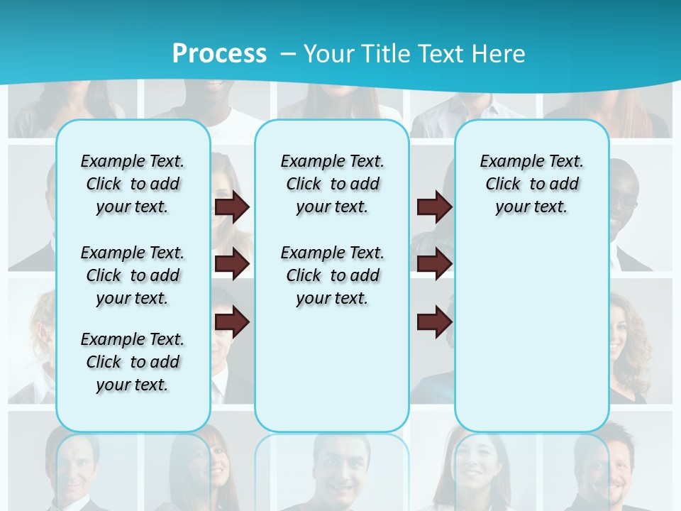 Square Brunette Caucasian PowerPoint Template