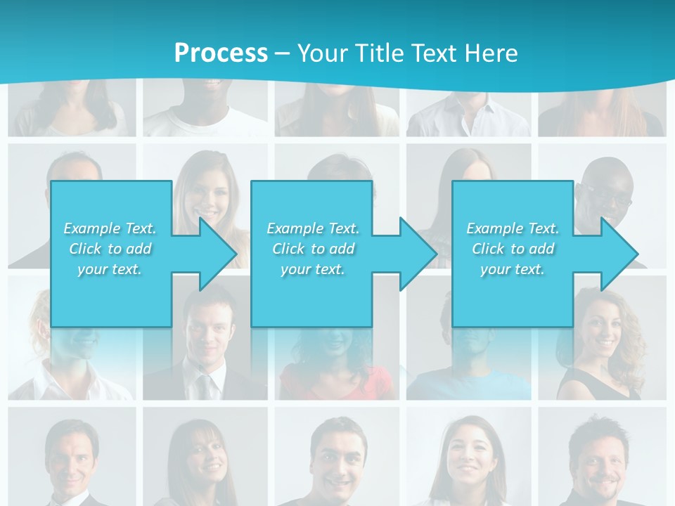 Square Brunette Caucasian PowerPoint Template