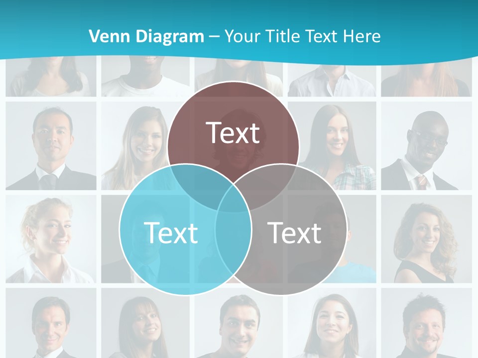 Square Brunette Caucasian PowerPoint Template