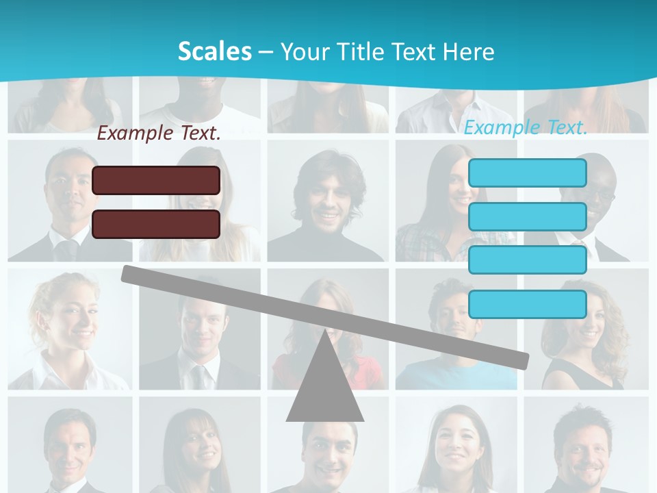 Square Brunette Caucasian PowerPoint Template