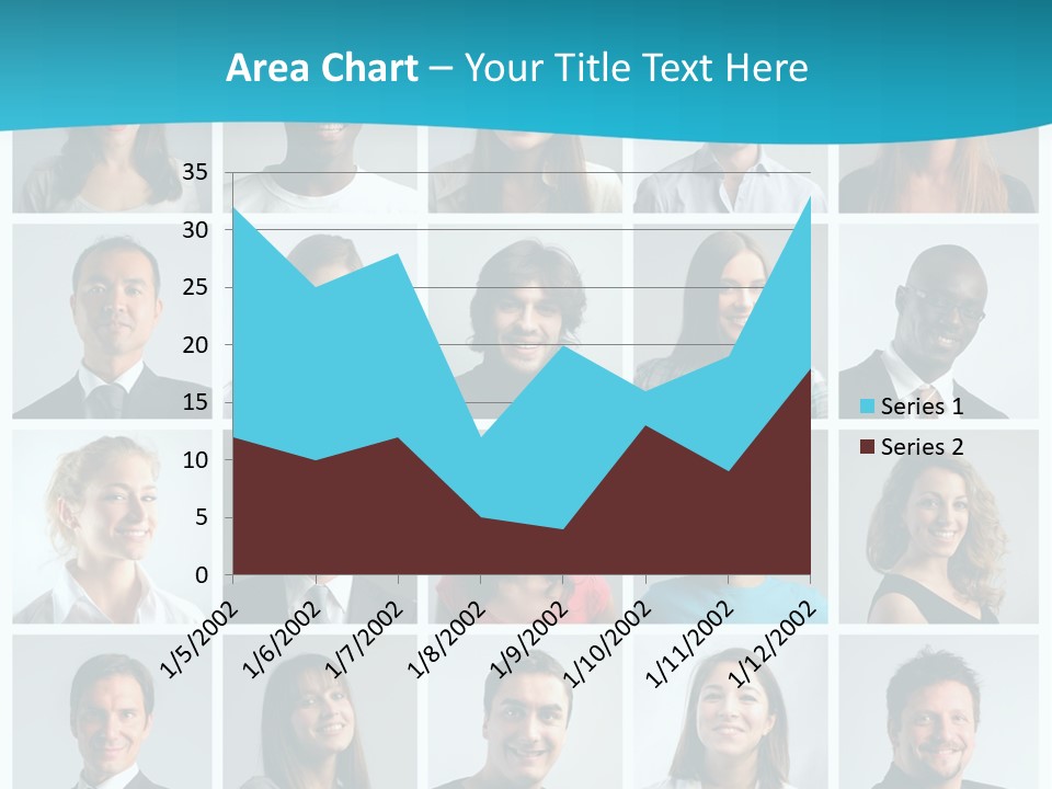 Square Brunette Caucasian PowerPoint Template