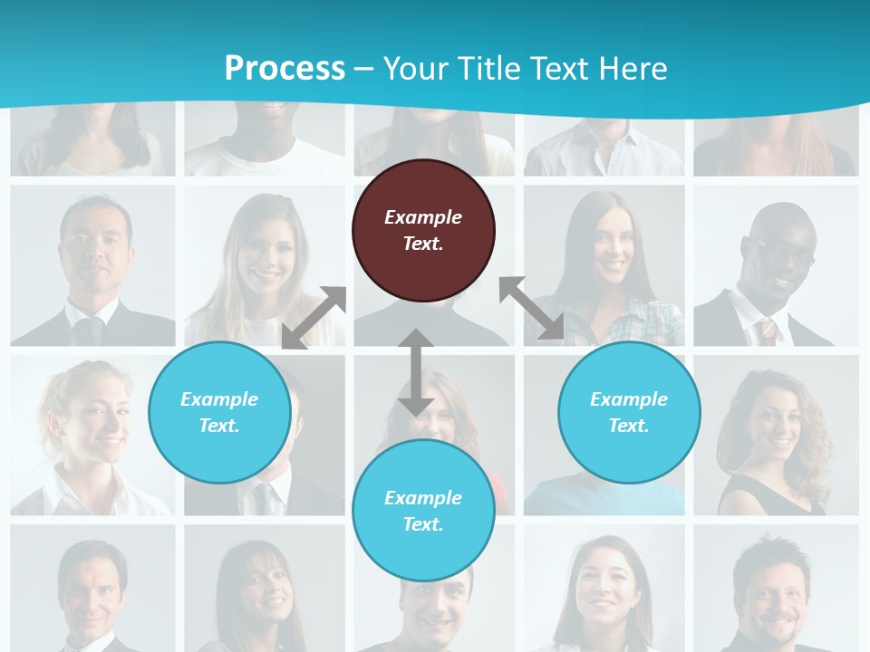 Square Brunette Caucasian PowerPoint Template