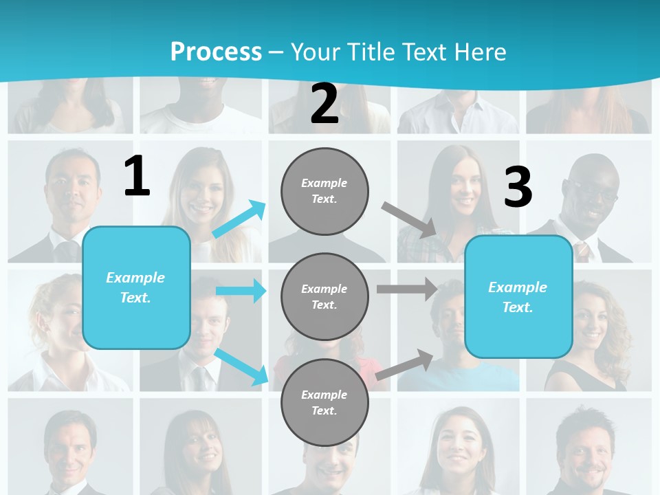 Square Brunette Caucasian PowerPoint Template