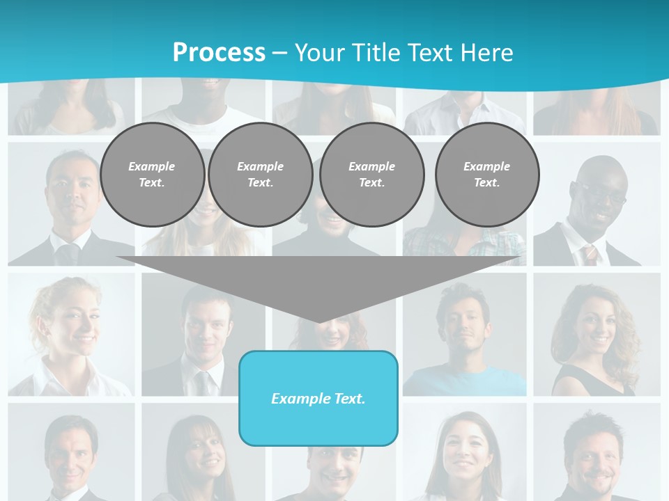 Square Brunette Caucasian PowerPoint Template