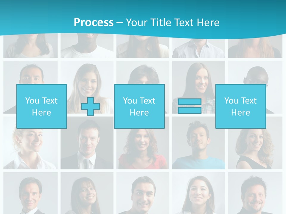 Square Brunette Caucasian PowerPoint Template