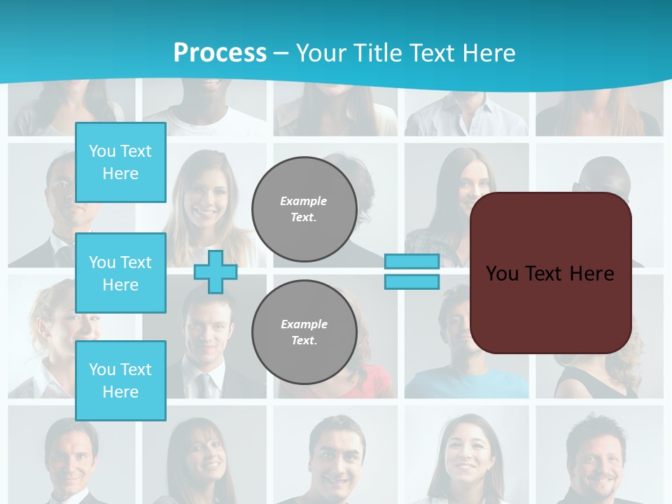 Square Brunette Caucasian PowerPoint Template