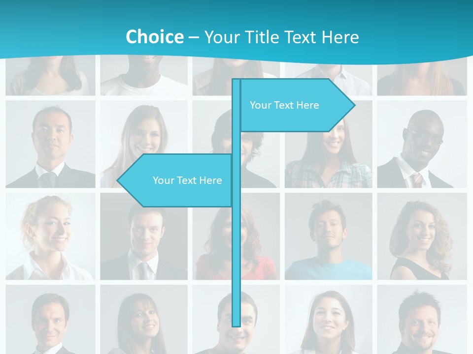 Square Brunette Caucasian PowerPoint Template