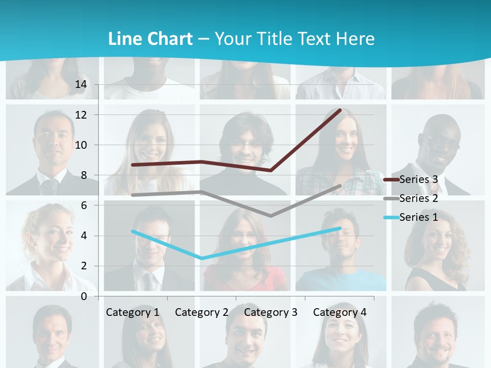 Square Brunette Caucasian PowerPoint Template