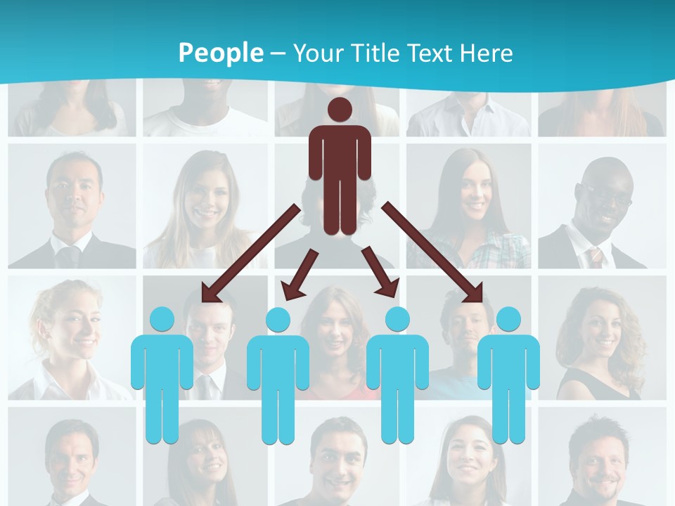 Square Brunette Caucasian PowerPoint Template