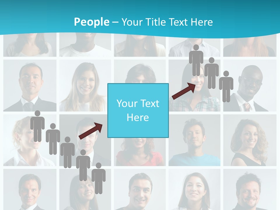 Square Brunette Caucasian PowerPoint Template