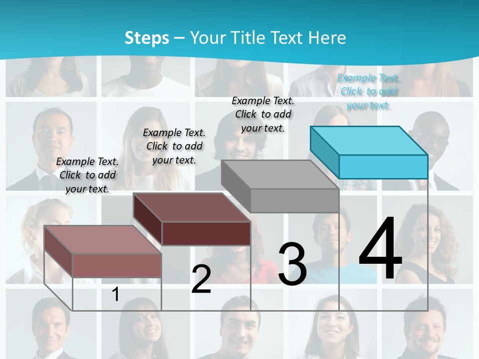 Square Brunette Caucasian PowerPoint Template