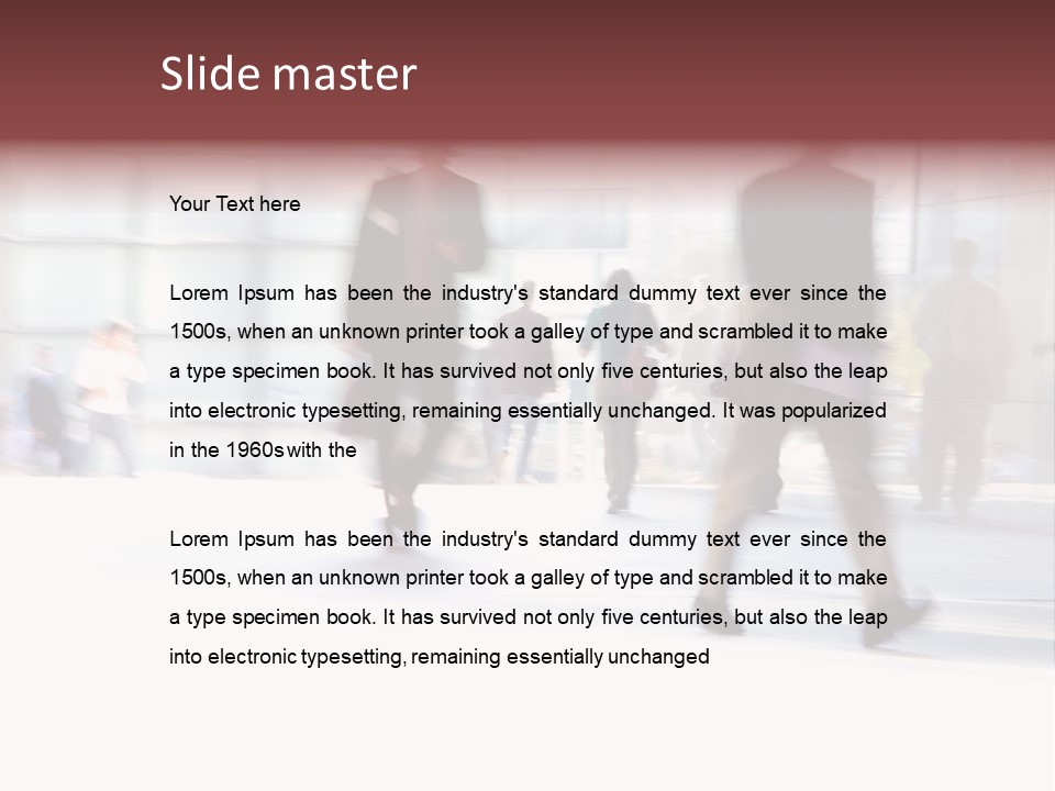 Office Worker European Parliament Caucasian PowerPoint Template