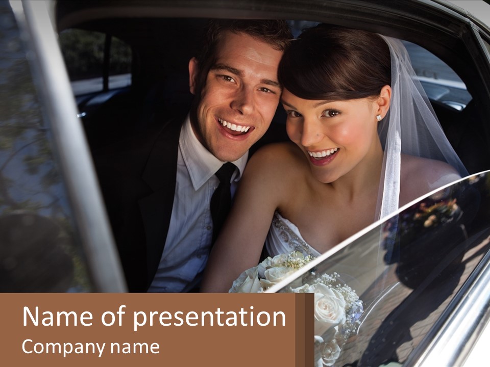 Couple Newlywed Handsome PowerPoint Template