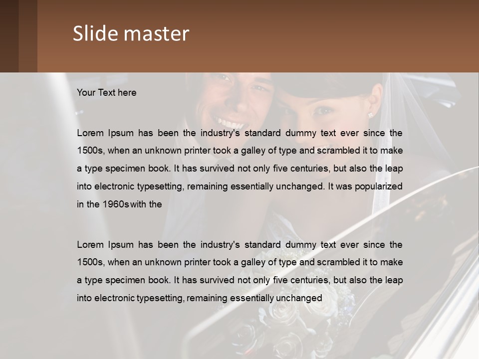 Couple Newlywed Handsome PowerPoint Template