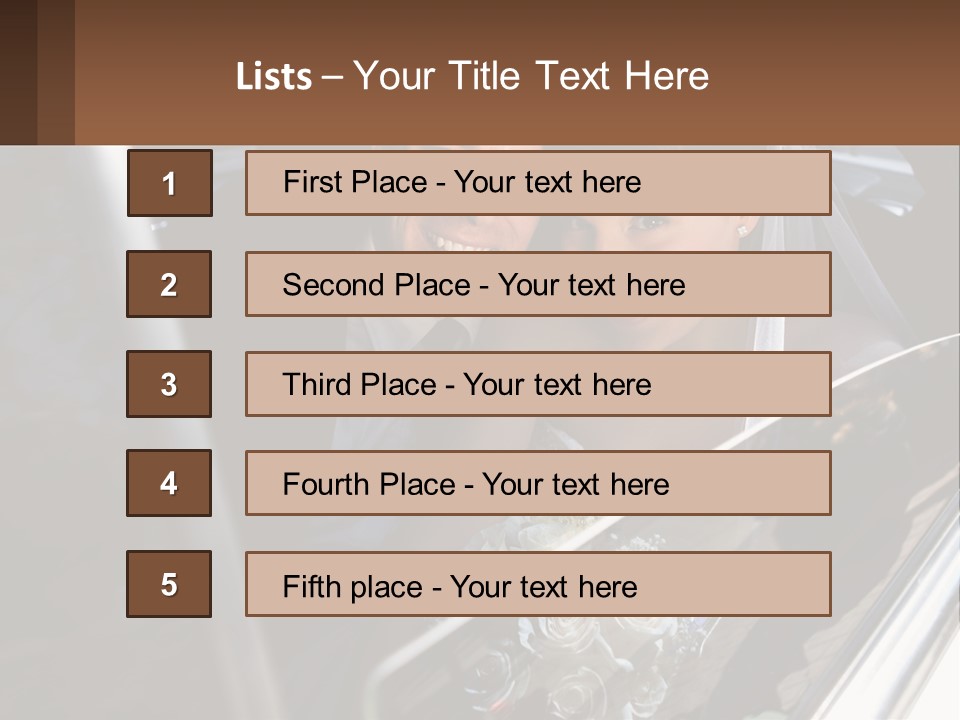 Couple Newlywed Handsome PowerPoint Template