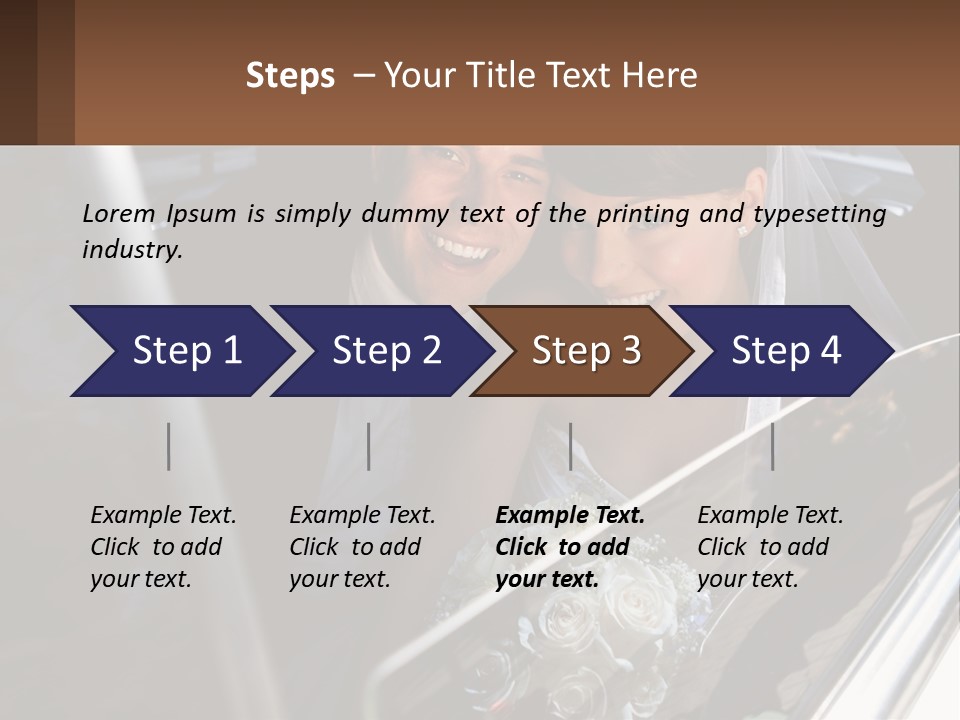 Couple Newlywed Handsome PowerPoint Template