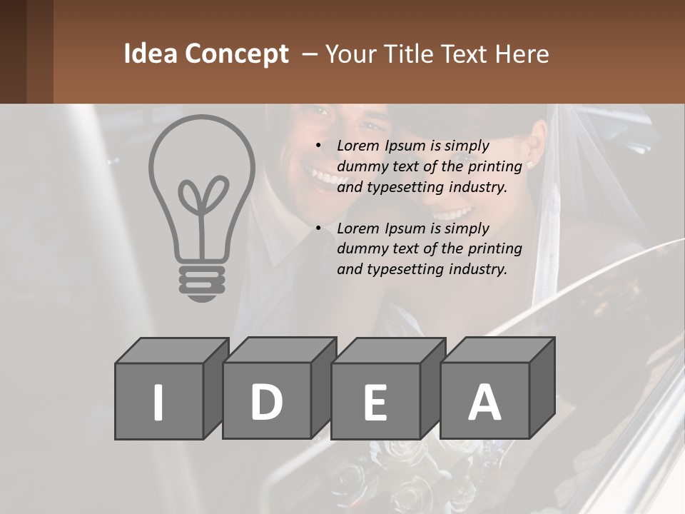 Couple Newlywed Handsome PowerPoint Template