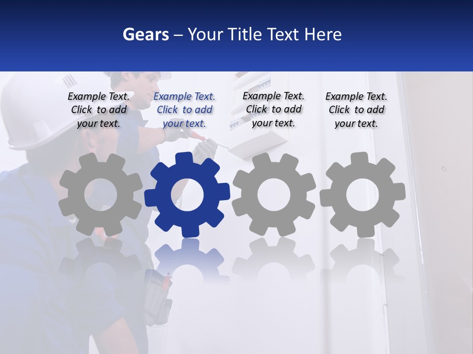 Circuit Board Workers PowerPoint Template