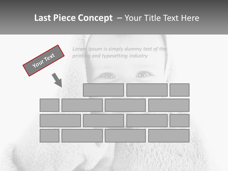 Happiness Bath Isolated PowerPoint Template