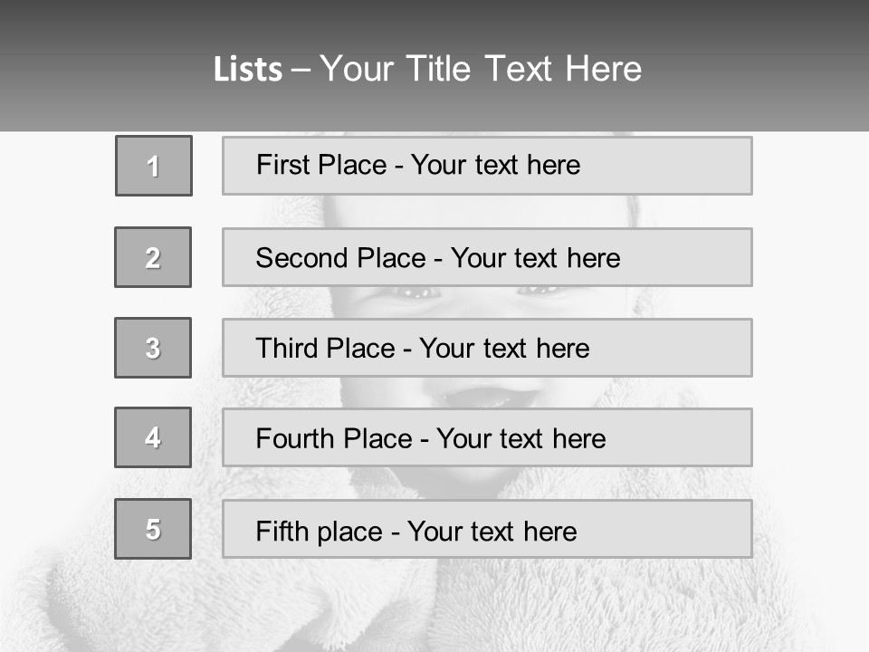 Happiness Bath Isolated PowerPoint Template