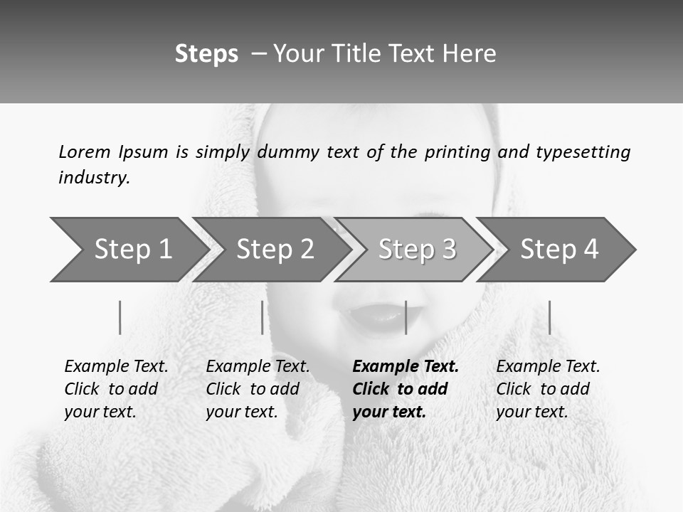 Happiness Bath Isolated PowerPoint Template