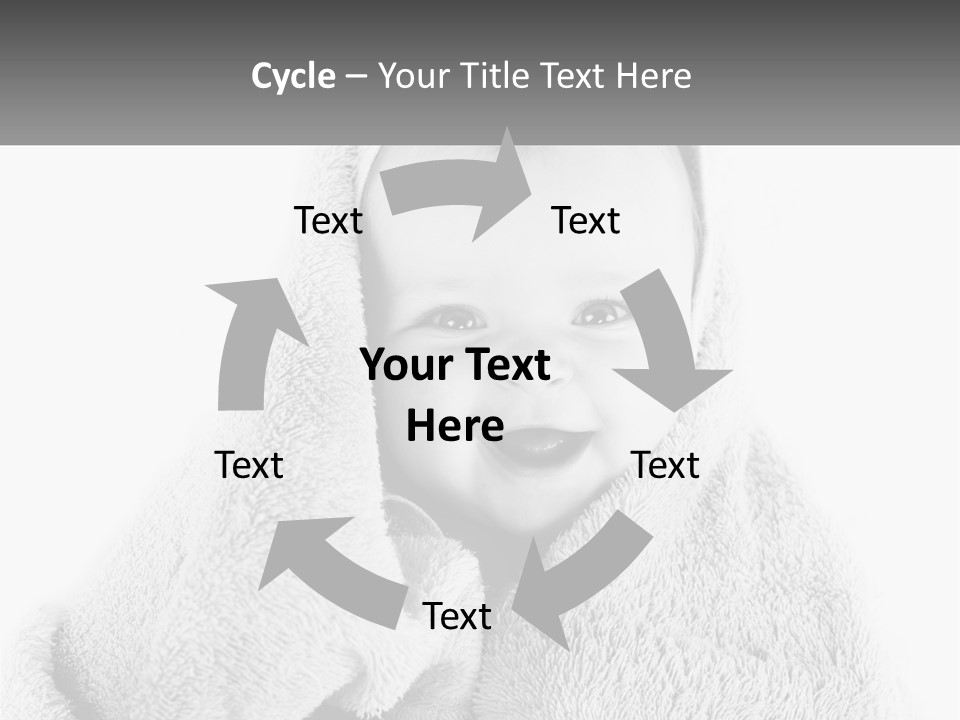 Happiness Bath Isolated PowerPoint Template